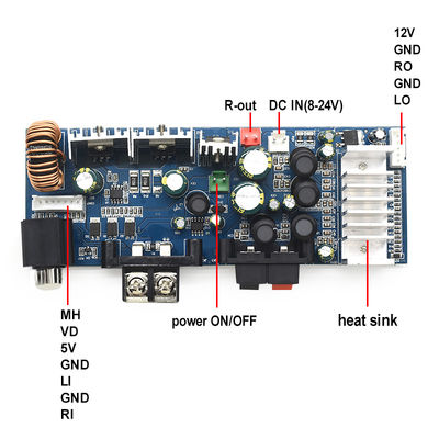 CA-3116AS Professional 2.0 Channel Digital Subwoofer Amplifier Board 2*100W 8-24V Mini TPA3116 do domowego dźwięku