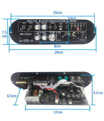 D1200 2.0 Channel 50W+50W BT Digital Amplifier Board 12V Podgrzewacz podgrzewacz do samochodowego użytku domowego DJ&quot;