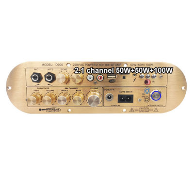 Wysokiej mocy wzmacniacz domowy D900 2x50W+100W z importowaną płytą IC Bluetooth 2.1 Channel High and Low Tone Subwoofer