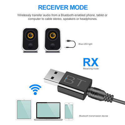 Adapter audio Bluetooth 5.0 z zasięgiem transmisji 10m i dwustronnym trybem dla bezprzewodowego przesyłania strumieniowego