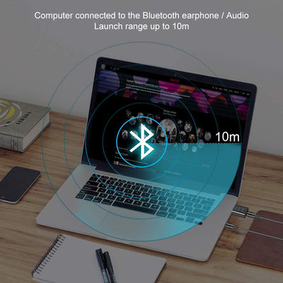 Adapter audio Bluetooth 5.0 z zasięgiem transmisji 10m i dwustronnym trybem dla bezprzewodowego przesyłania strumieniowego
