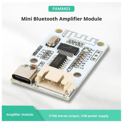 PAM8403 Mini Bluetooth Amplifier Board 5V 2x3W Typ-C