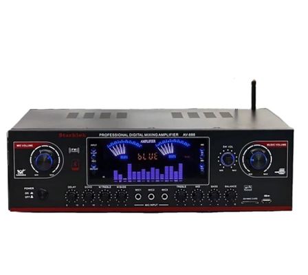 AV-888 7.1 kanał 2000W wysokiej mocy domowy teatr karaoke wzmacniacz głośnik Dual Loop 12 Tube wykonany z trwałego metalu