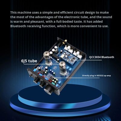Audiophile HIFI Tube Preamplifier 6J5 QCC3034 dla BT 5.1 Wireless Home Amplifier z preamplifierem do regulacji basów i treble