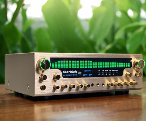 8000SW Flagship Version 7.1 CH 2500W Home Amplifier Full Aluminum Alloy Gold Body Double Ring Cow Partition Stereo Amplifier