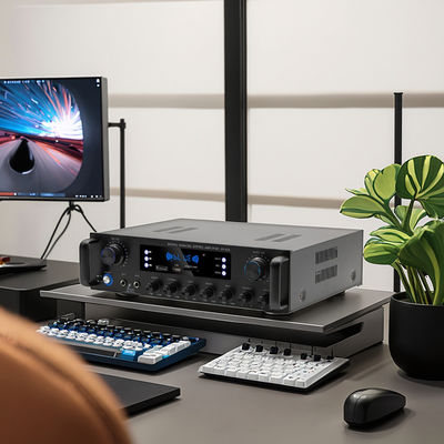 AV-628 Profesjonal 2.1 Channel 600W Home Coaxial Subwoofer Amplifier Model wysokiej mocy BT Fiber Optic Receiver Cross-Border