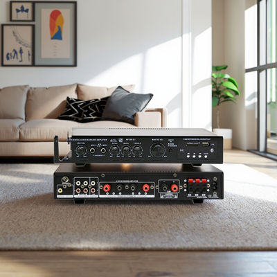 5.1CH 120W*2+25W*3 Wzmacniacz mocy HIFI z wejściem optycznym i koncentrycznym, BT 5.0, Super Bass, do kina domowego, karaoke i imprez