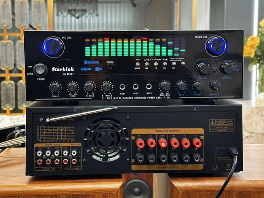 AV-555BT Professional 5.1 Channel Dynamic Spectrum Amplifier 600W Wysokiej mocy domowy subwoofer z konstrukcją metalową