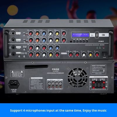 PA-803WH 2.0-kanałowy wzmacniacz domowy 400W Gorąca sprzedaż Odbiornik dużej mocy z bezprzewodowym wzmacniaczem mocy BT, materiał metalowy