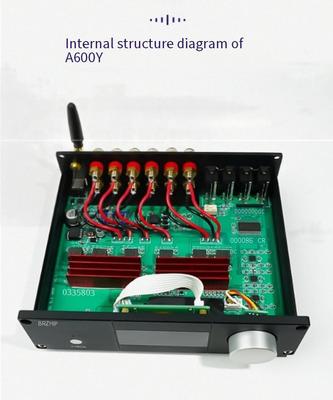 A600Y Aktywny Wzmacniacz Mocy Kina Domowego 5.1 Wielokanałowy 5*50W+100W Niezależna Regulacja Pilot BT 5.3 Subwoofer