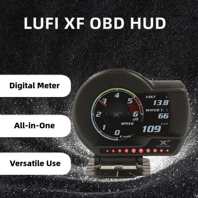 Obd2 cyfrowy licznik ciśnienia turbiny wielofunkcyjny HUD Head-Up Display OBD Gauge Meter Wysoka elektronika samochodowa