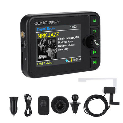 2.4-calowy kolorowy LCD DAB/DAB+ Odbiornik radiowy BT Bezprzewodowy Kompatybilny odtwarzacz MP3 FM Transmisja sygnału cyfrowego samochodu przez 1 rok