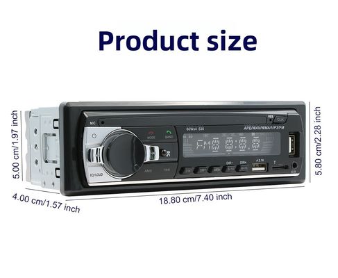 Creatall Odtwarzacz MP3 do samochodu uniwersalny, jednopłytowy, USB, pamięć flash, BT, bezprzewodowy wzmacniacz, zestaw głośnomówiący, jednostka centralna