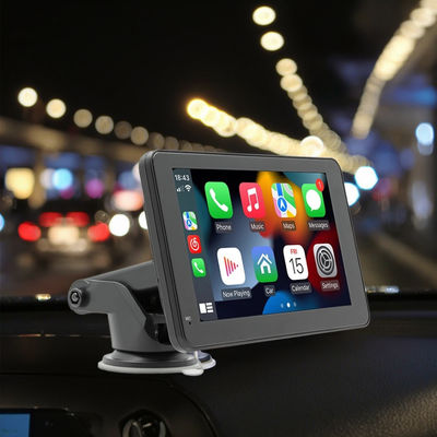 Creatall 7-calowy przenośny odtwarzacz MP5 do samochodu z Bluetooth, zestawem głośnomówiącym, przewodowym/bezprzewodowym CarPlay i Android Auto, stereo, audio WAV MP3