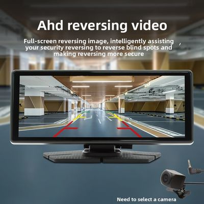 Creatall 8,1-calowe przenośne urządzenie nawigacyjne dla samochodów bezprzewodowe CarPlay przednie tylne podwójne nagrywanie Dash Cam do deski rozdzielczej