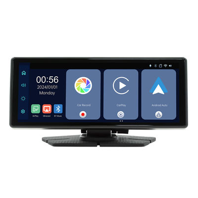 Creatall 8,1-calowe przenośne urządzenie nawigacyjne dla samochodów bezprzewodowe CarPlay przednie tylne podwójne nagrywanie Dash Cam do deski rozdzielczej