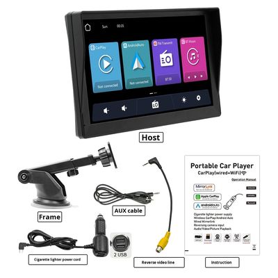 Przenośny odtwarzacz MP5 do samochodu Creatall 9-calowy, obraz cofania HD dla Bluetooth, bezprzewodowy CarPlay, umieszczenie na desce rozdzielczej, połączenie USB