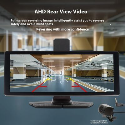 Creatall Portable 10,26-calowy podwójny rejestrator Dash Cam 2 obiektywy przedni tylny rejestrator wideo do nawigacji CarPlay Transborder Car