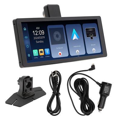 Creatall Portable 10,26-calowy podwójny rejestrator Dash Cam 2 obiektywy przedni tylny rejestrator wideo do nawigacji CarPlay Transborder Car