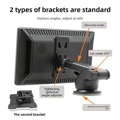 Creatall 9-calowy przenośny odtwarzacz MP5 wysokiej rozdzielczości Duży ekran wyświetlacz przewodowy / bezprzewodowy Carplay dla Bluetooth Dashboard 1 rok