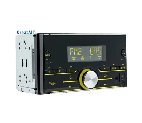 Creatall 12V Dual-Disk Car MP3 Player Smart dla Bluetooth Amplifier samochodowy Radio Kolorowe światło Aux Karta SD Połączenie 1 rok