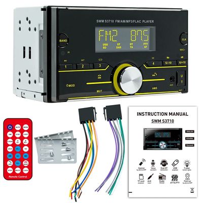 Creatall 12V Dual-Disk Car MP3 Player Smart dla Bluetooth Amplifier samochodowy Radio Kolorowe światło Aux Karta SD Połączenie 1 rok