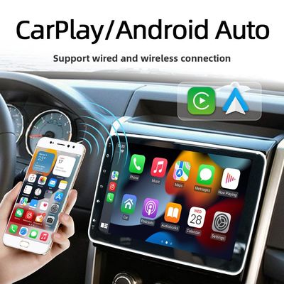 Creatall 10.1 Inch Central Control Car Android GPS Nawigacja CarPlay dla BT USB 360 stopni obracający się ekran Jednorazowa głowa
