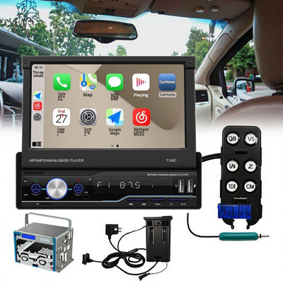 Creatall 7-calowy teleskopowy radioodtwarzacz CarPlay All-in-One z gniazdami kart MP5 MP4 dla odtwarzacza bezprzewodowego BT Hands-Free
