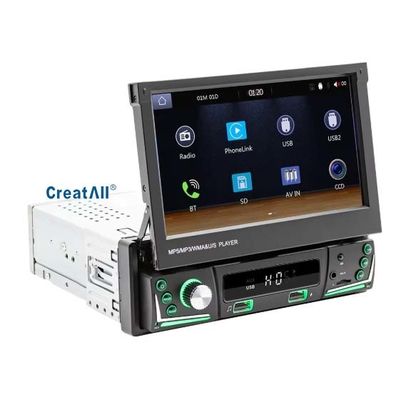Creatall 7-calowy wyciągalny ekran All-in-One bezprzewodowy CarPlay Smart dla Bluetooth Kamera odwrotna W samochodzie MP5 Player