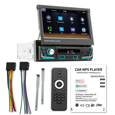 Creatall 7-calowy wyciągalny ekran All-in-One bezprzewodowy CarPlay Smart dla Bluetooth Kamera odwrotna W samochodzie MP5 Player