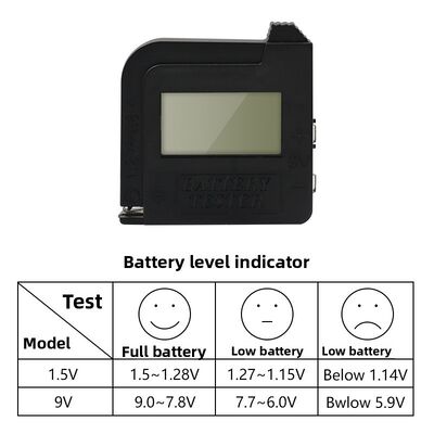 Portable Digital Battery Tester, Battery Capacity Tester, Battery Level Detector, Battery Testing Device