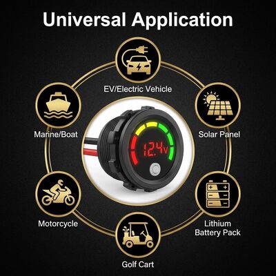 Waterproof DC 7-100V LED Digital Voltmeter Panel Mount Battery Voltage Indicator for EV Lithium Solar Factory Direct