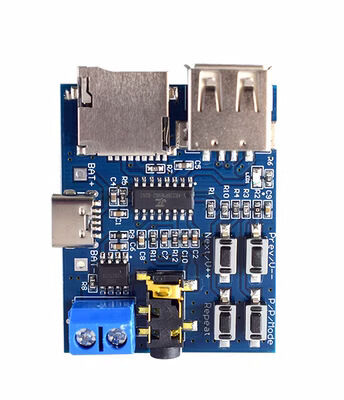 Built-in Amplifier & MP3 Lossless Decoder Board TF Card USB Flash Support-Logic IC Player Module for MP3/3C Digital Applications