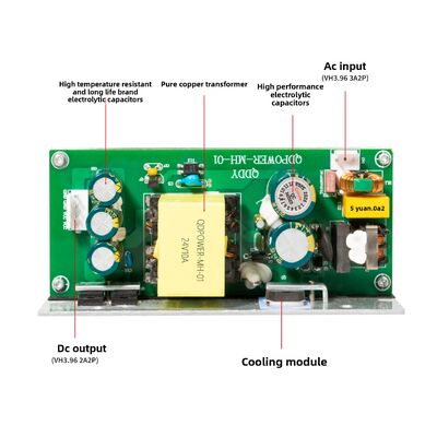DC Power Supply 24V 10A 240W Bare Board Built-in AC-to-DC Switching Power Supply Board Screw Fastening Model QDPOWER-MH-01