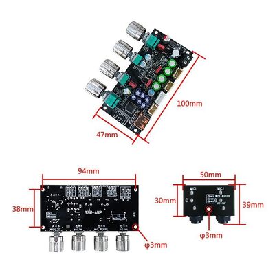 AMP Mike Front Power Amplifier Board Karaoke Reverb Board Microphone K Song Singing DSP Mixing Anti-Howling Made in China