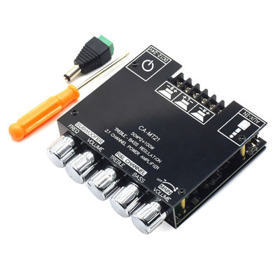 Moduł wzmacniacza subwoofera MT21 2.1 kanałowego 5.0BT 12V 24V 2*50W+100W do użytku domowego, plastikowa płytka do systemu głośnikowego