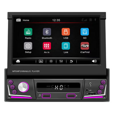 7-calowy teleskopowy ekran 1 Din do odtwarzacza MP5/MP3 Smart dla BT Wireless Uniwersalny z możliwością włożenia karty Radio Carplay Android Auto